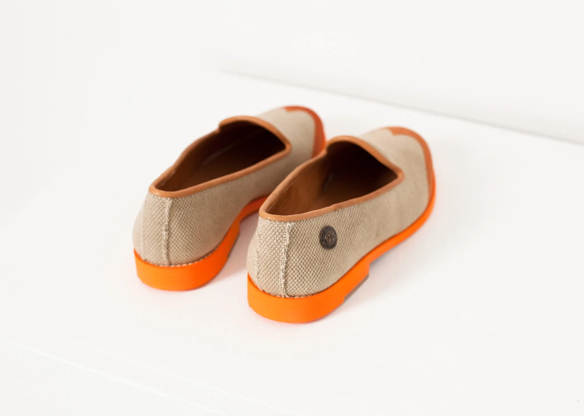 Wingtip Loafer in Orange - Fashionable Choice