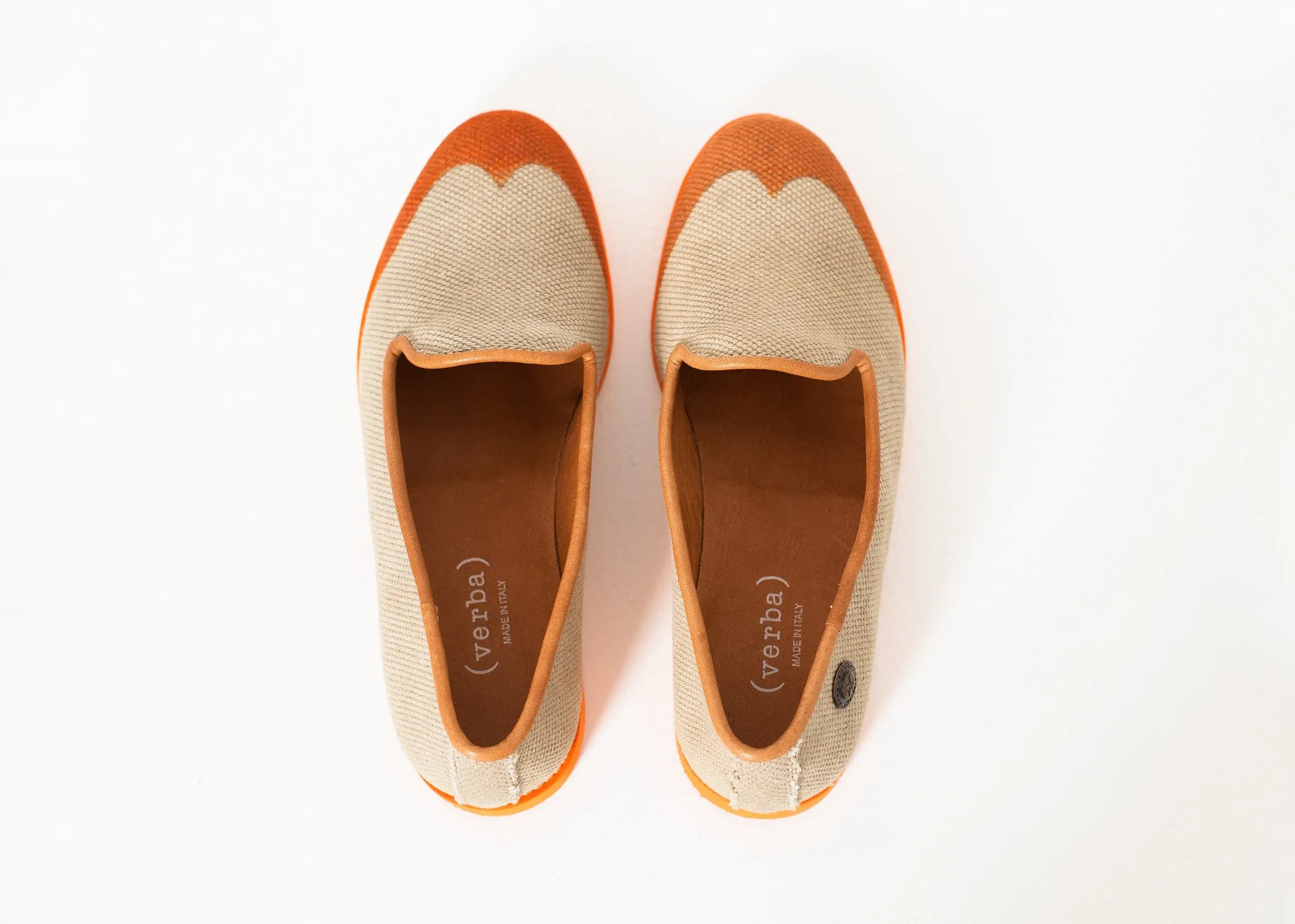 Wingtip Loafer in Orange - Fashionable Choice