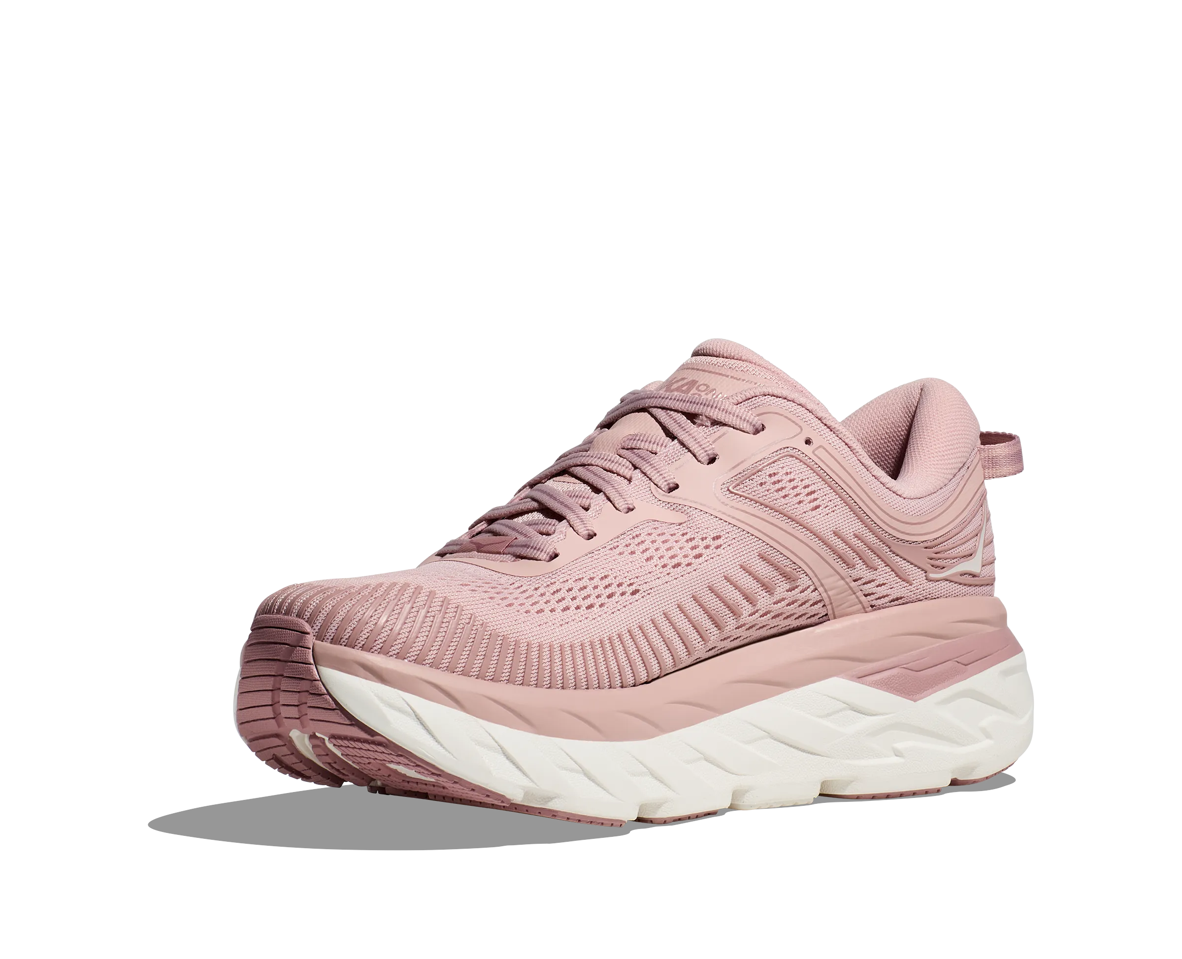 Women's Hoka Bondi 7 Color: Peach Whip / White