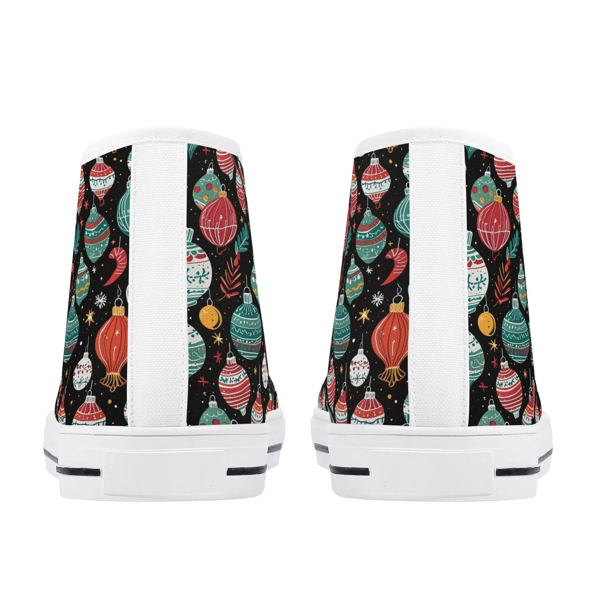 Womens Rubber High Top Big Ornament Canvas Shoes
