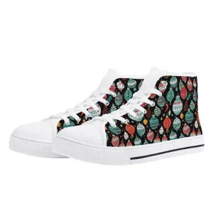 Womens Rubber High Top Big Ornament Canvas Shoes
