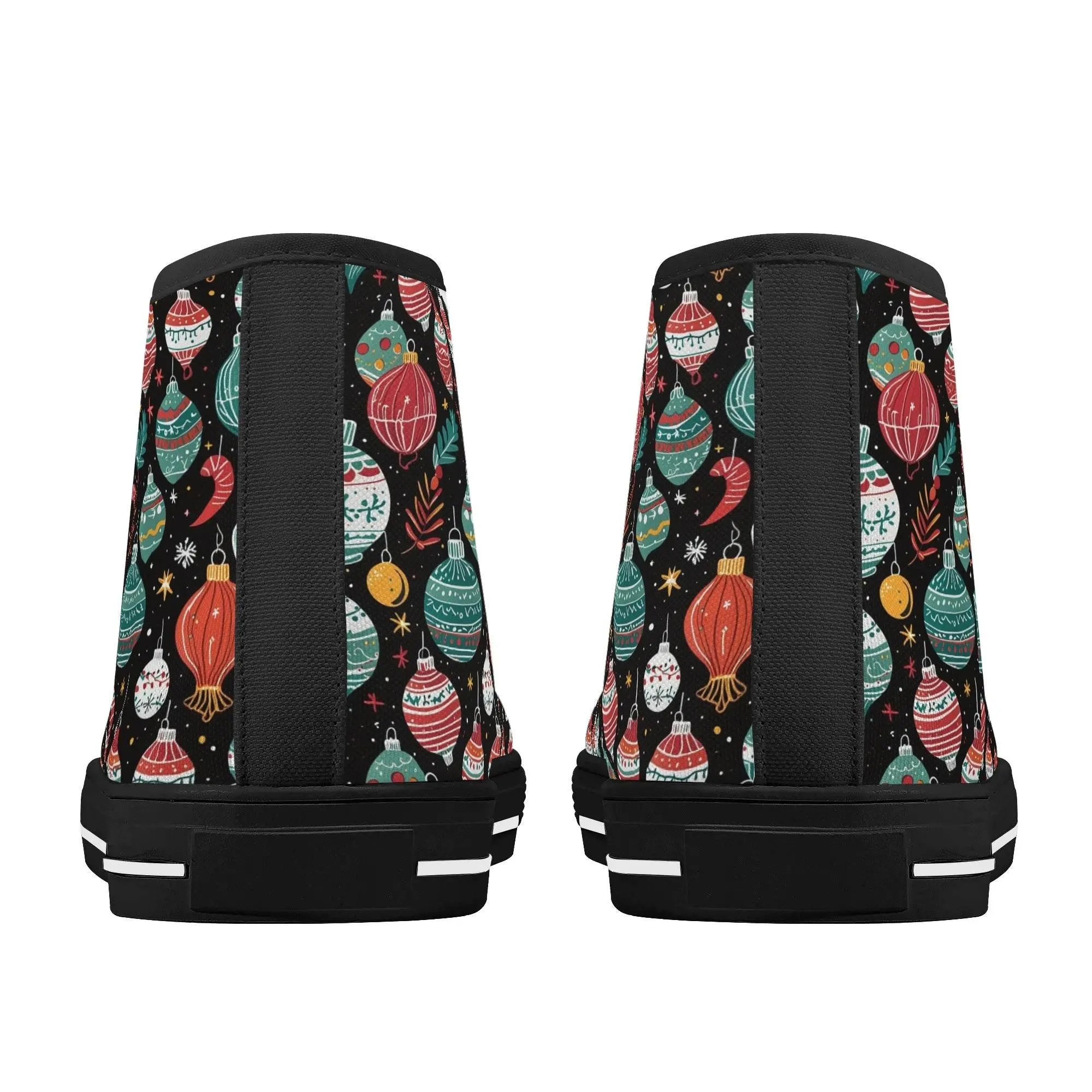 Womens Rubber High Top Big Ornament Canvas Shoes