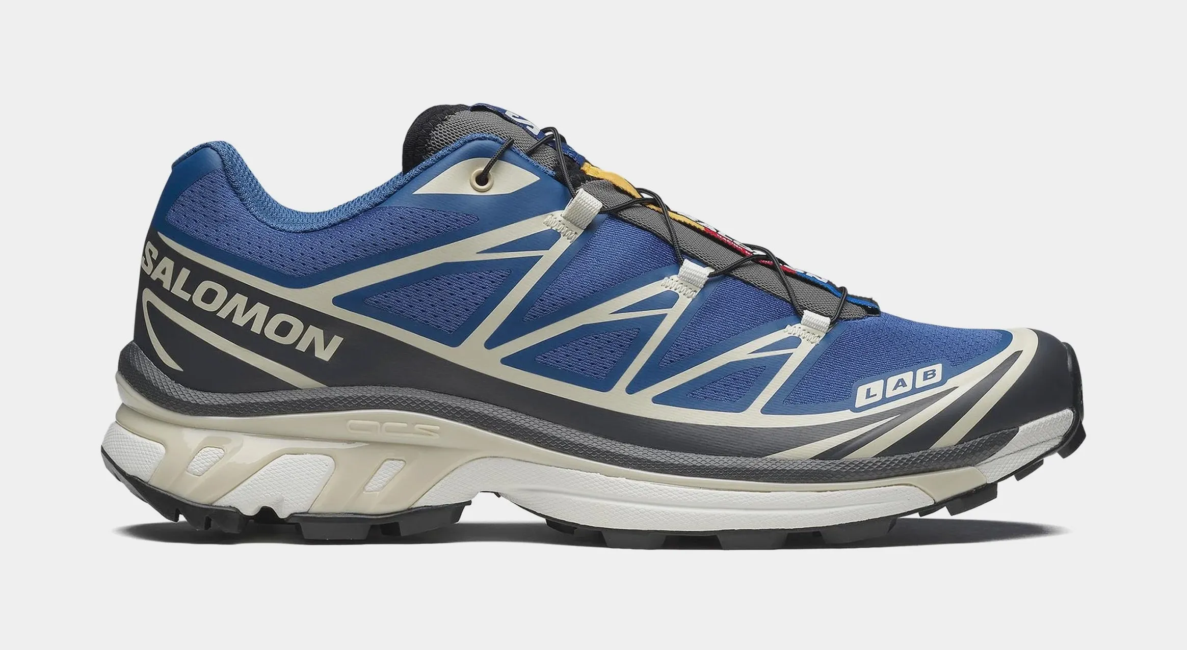 XT-6 Mens Running Shoes (Blue/Almond Milk/Asphalt)