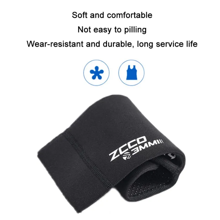 ZCCO 3mm Warm Non-Slip Diving Socks Anti-Wear Ankle Fins, Size:33-34(Grey)