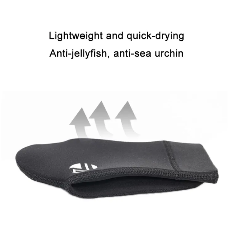 ZCCO 3mm Warm Non-Slip Diving Socks Anti-Wear Ankle Fins, Size:33-34(Grey)